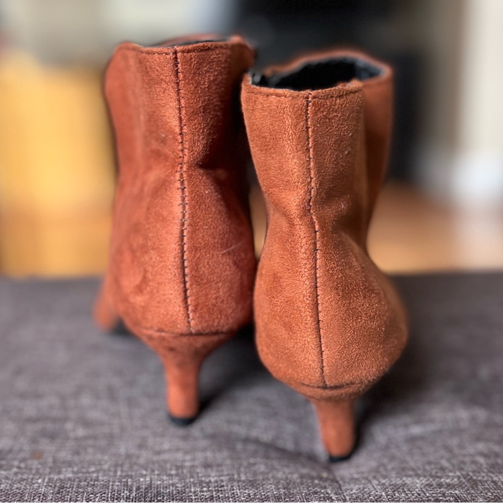 Suede Brown Ankle Boots - Picture 6 of 6